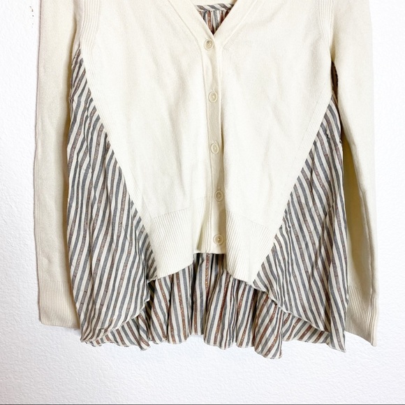 Anthropologie Moth- Mixed Media Cardigan Sweater - Picture 6 of 7